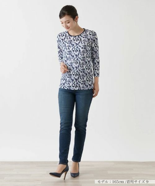 Leilian / レリアン カットソー | ジオメトリック柄カットソー | 詳細4