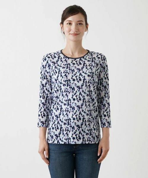 Leilian / レリアン カットソー | ジオメトリック柄カットソー | 詳細7