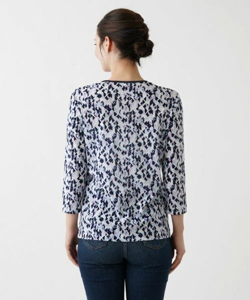 Leilian / レリアン カットソー | ジオメトリック柄カットソー | 詳細9