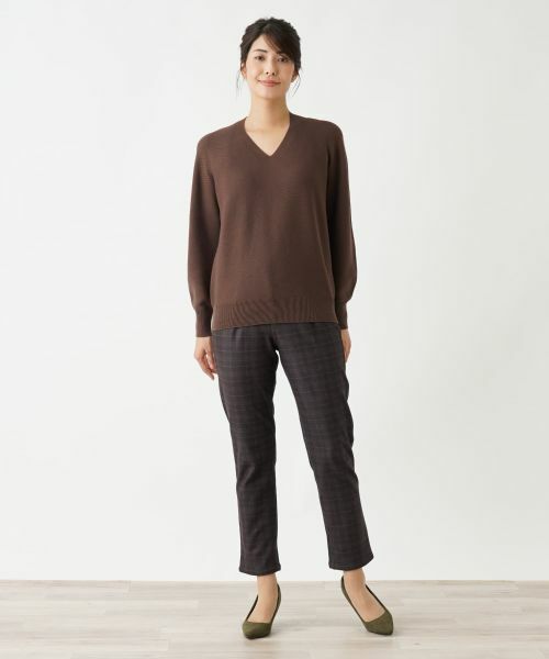 Leilian / レリアン その他パンツ | チェック柄イージーパンツ | 詳細1