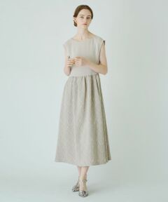 Leilian / レリアン ドレス | 【セレモニー】ストレッチフレンチスリーブワンピース