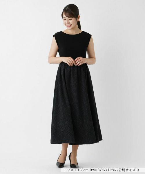 Leilian / レリアン ドレス | 【セレモニー】ストレッチフレンチスリーブワンピース | 詳細9