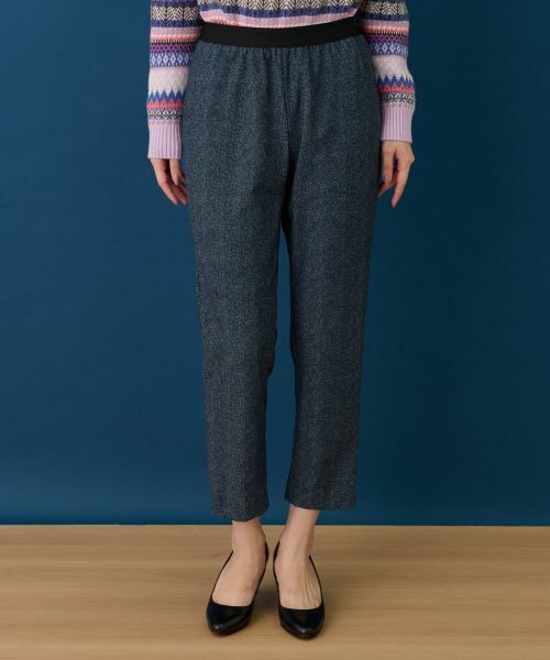 Leilian / レリアン その他パンツ | あったかデニム調プリントスリムパンツ | 詳細1