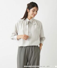 Leilian / レリアン シャツ・ブラウス | リボンタイ付きシルクブラウス