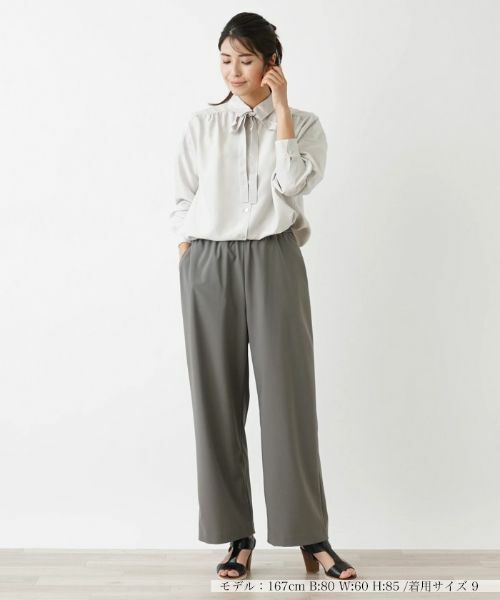 Leilian / レリアン シャツ・ブラウス | リボンタイ付きシルクブラウス | 詳細1