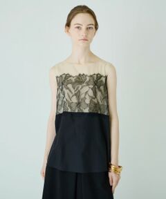 Leilian / レリアン シャツ・ブラウス | 【店舗人気】異素材切替ノースリーブブラウス