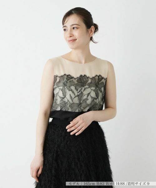 Leilian / レリアン シャツ・ブラウス | 【店舗人気】異素材切替ノースリーブブラウス | 詳細19