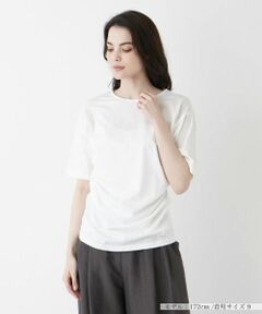 Leilian / レリアン カットソー | ラウンドネック五分袖カットソー