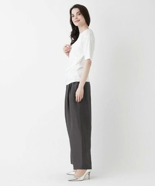 Leilian / レリアン カットソー | ラウンドネック五分袖カットソー | 詳細2