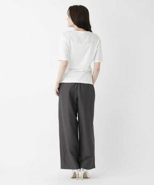 Leilian / レリアン カットソー | ラウンドネック五分袖カットソー | 詳細3