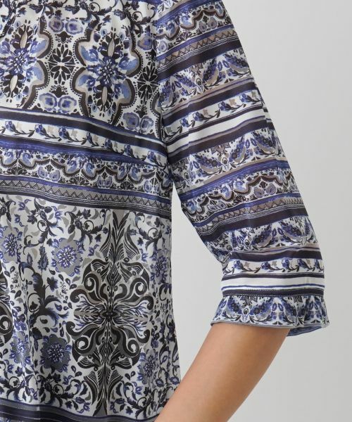 Leilian / レリアン シャツ・ブラウス | 花柄スキッパーブラウス | 詳細13