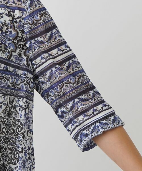 Leilian / レリアン シャツ・ブラウス | 花柄スキッパーブラウス | 詳細14