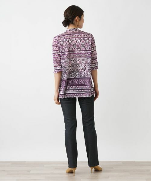 Leilian / レリアン シャツ・ブラウス | 花柄スキッパーブラウス | 詳細3