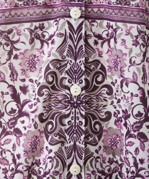 Leilian / レリアン シャツ・ブラウス | 花柄スキッパーブラウス | 詳細4