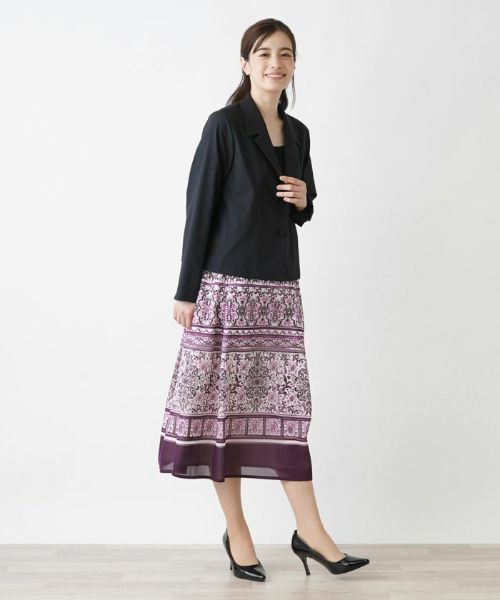 Leilian / レリアン ミニ・ひざ丈スカート | 柄スカート | 詳細1