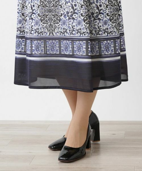 Leilian / レリアン ミニ・ひざ丈スカート | 柄スカート | 詳細12