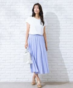 Leilian / レリアン ロング・マキシ丈スカート | ストライプフレアロングスカート