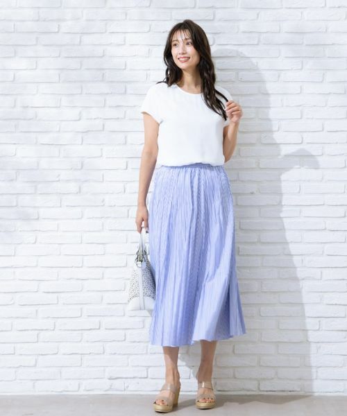 Leilian / レリアン ロング・マキシ丈スカート | ストライプフレアロングスカート | 詳細1