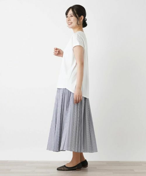 Leilian / レリアン ロング・マキシ丈スカート | ストライプフレアロングスカート | 詳細3