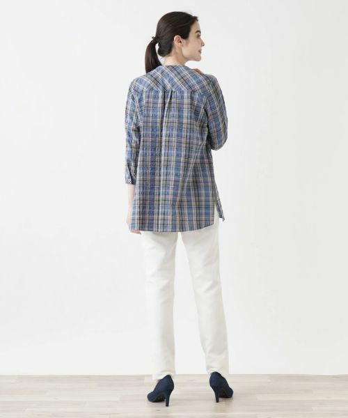 Leilian / レリアン シャツ・ブラウス | 七分袖バンドカラーブラウス【Leilian WHITE LABEL】 | 詳細3