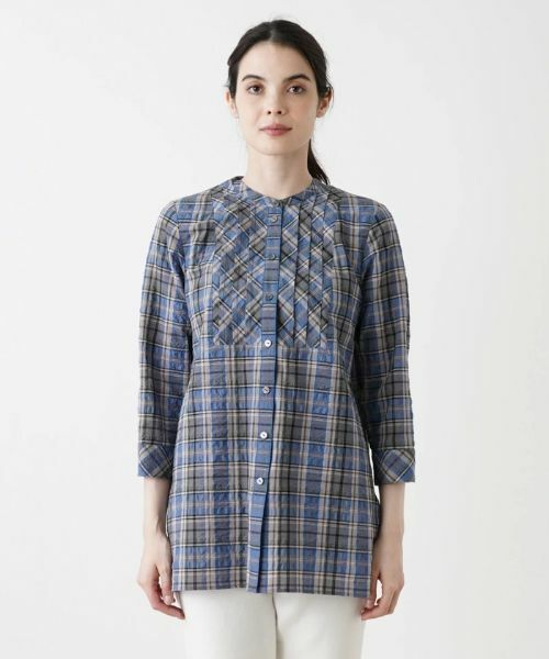 Leilian / レリアン シャツ・ブラウス | 七分袖バンドカラーブラウス【Leilian WHITE LABEL】 | 詳細4