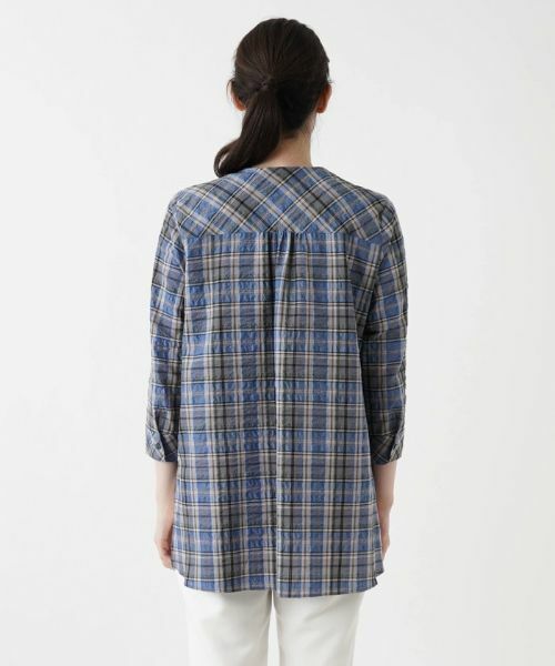 Leilian / レリアン シャツ・ブラウス | 七分袖バンドカラーブラウス【Leilian WHITE LABEL】 | 詳細6