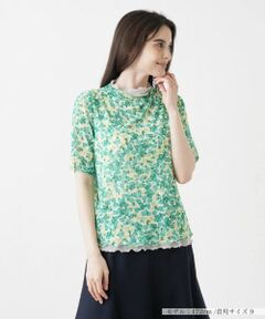 Leilian / レリアン カットソー | フラワープリント半袖カットソー【Leilian WHITE LABEL】