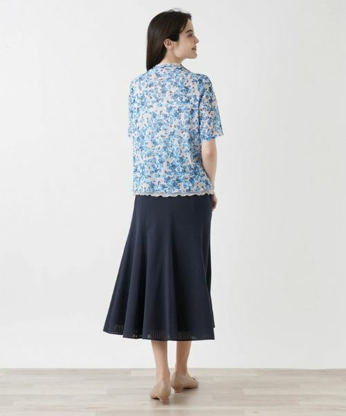 Leilian / レリアン カットソー | フラワープリント半袖カットソー【Leilian WHITE LABEL】 | 詳細14