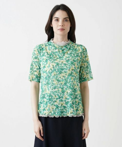 Leilian / レリアン カットソー | フラワープリント半袖カットソー【Leilian WHITE LABEL】 | 詳細4