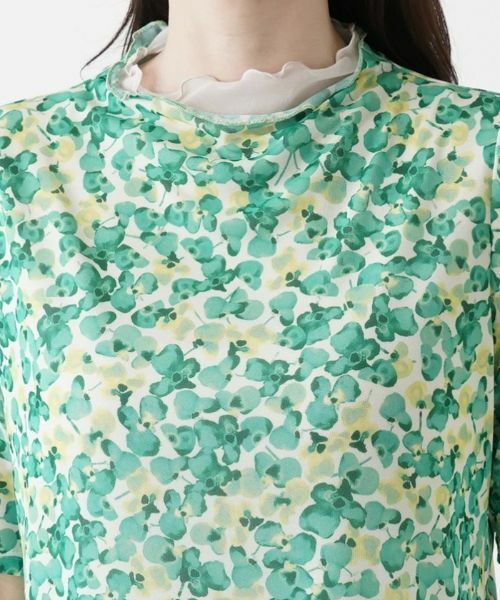 Leilian / レリアン カットソー | フラワープリント半袖カットソー【Leilian WHITE LABEL】 | 詳細7