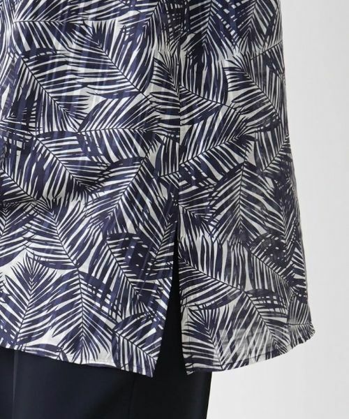 Leilian / レリアン シャツ・ブラウス | リーフプリント総柄シャツ | 詳細10