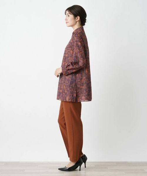 Leilian / レリアン シャツ・ブラウス | リーフプリント総柄シャツ | 詳細13