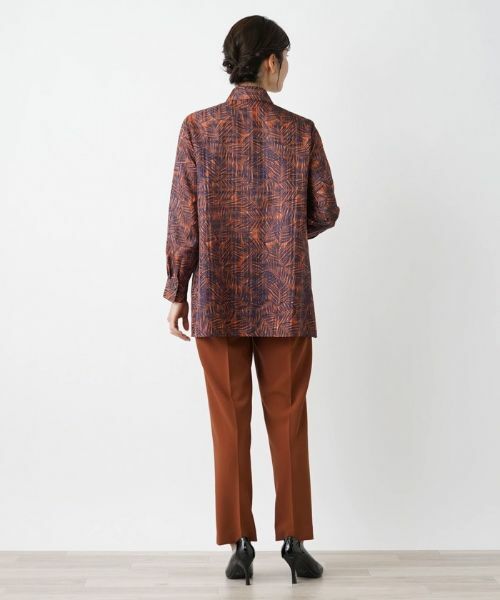 Leilian / レリアン シャツ・ブラウス | リーフプリント総柄シャツ | 詳細14