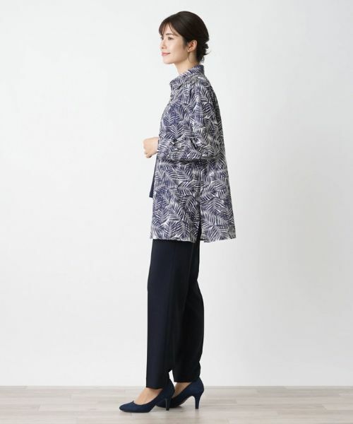 Leilian / レリアン シャツ・ブラウス | リーフプリント総柄シャツ | 詳細2