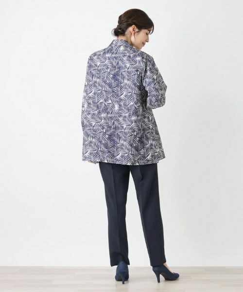 Leilian / レリアン シャツ・ブラウス | リーフプリント総柄シャツ | 詳細3