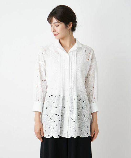Leilian / レリアン シャツ・ブラウス | カットワーク刺繍ブラウス | 詳細4