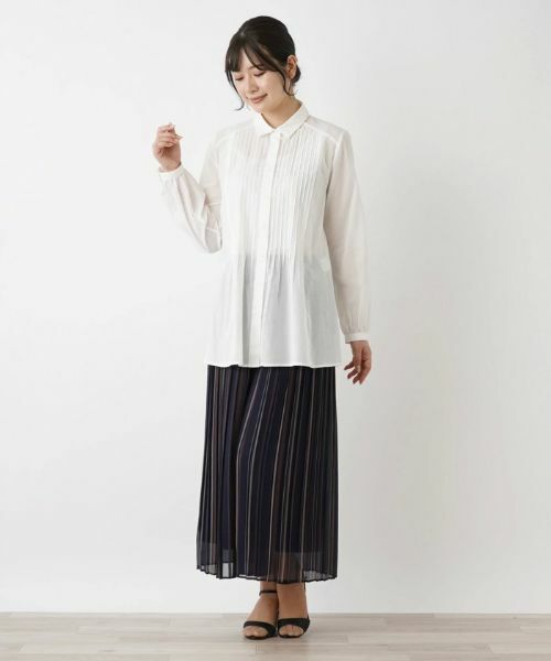 Leilian / レリアン シャツ・ブラウス | シアーコットンブラウス【Leilian WHITE LABEL】 | 詳細1