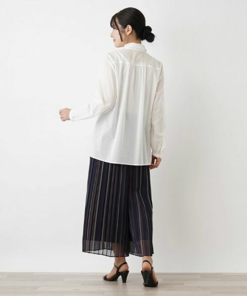 Leilian / レリアン シャツ・ブラウス | シアーコットンブラウス【Leilian WHITE LABEL】 | 詳細3