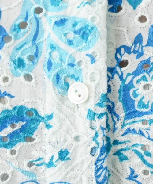 Leilian / レリアン シャツ・ブラウス | カットワークレースプリントブラウス | 詳細14