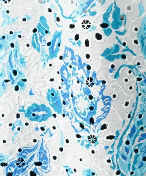 Leilian / レリアン シャツ・ブラウス | カットワークレースプリントブラウス | 詳細15