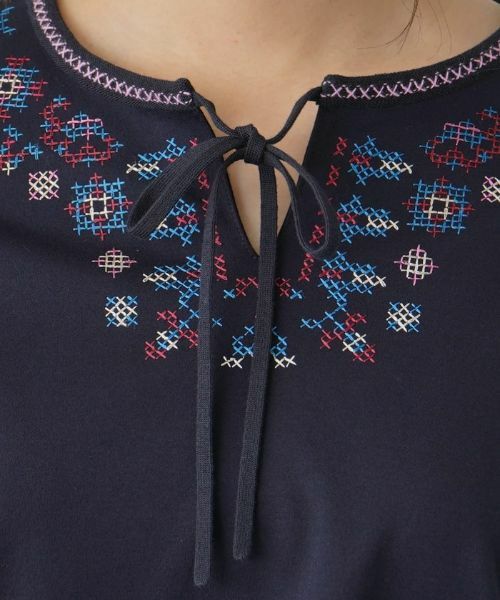 Leilian / レリアン カットソー | 刺繍半袖プルオーバー | 詳細12