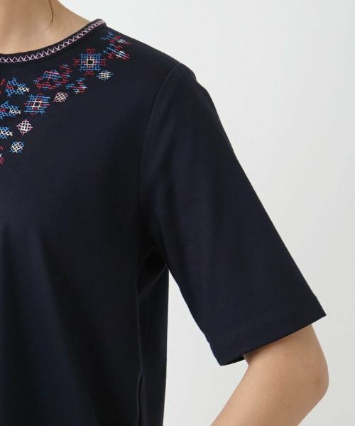 Leilian / レリアン カットソー | 刺繍半袖プルオーバー | 詳細14