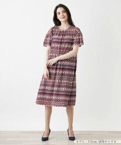 Leilian / レリアン ドレス | 洗えるミディ丈ワンピース【パワーネット素材】