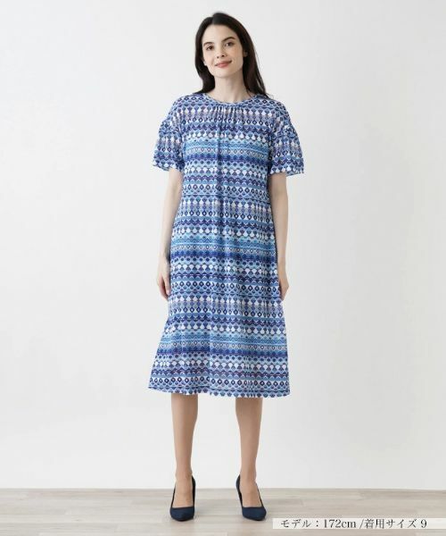 Leilian / レリアン ドレス | 洗えるミディ丈ワンピース【パワーネット素材】 | 詳細1