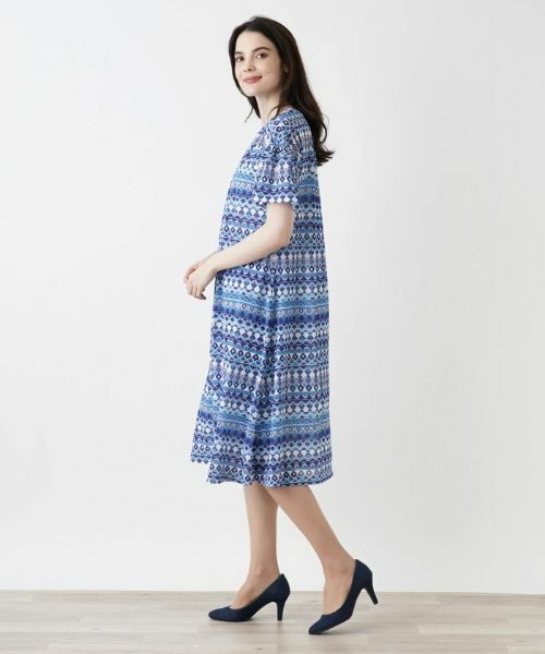 Leilian / レリアン ドレス | 洗えるミディ丈ワンピース【パワーネット素材】 | 詳細2