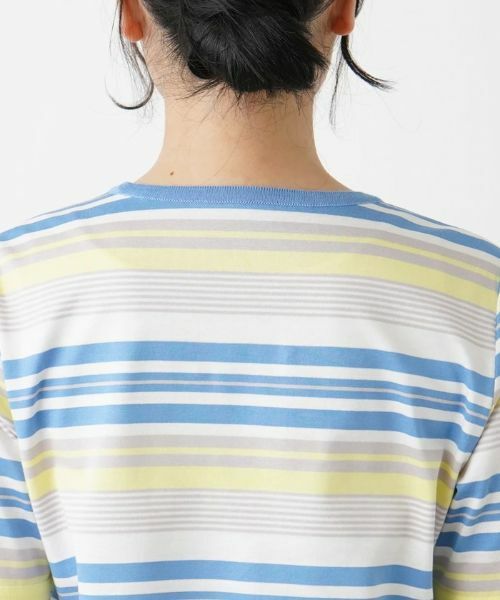 Leilian / レリアン Tシャツ | マルチボーダー半袖Tシャツ | 詳細8
