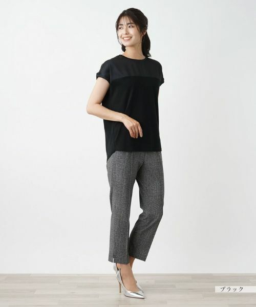 Leilian / レリアン カットソー | 切替えフレンチスリーブカットソー | 詳細13