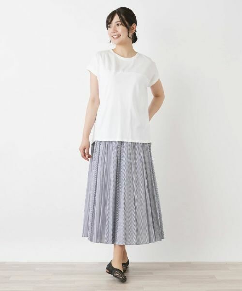 Leilian / レリアン カットソー | 切替えフレンチスリーブカットソー | 詳細16