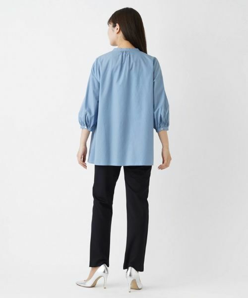 Leilian / レリアン シャツ・ブラウス | ７分丈バンドカラーブラウス | 詳細16