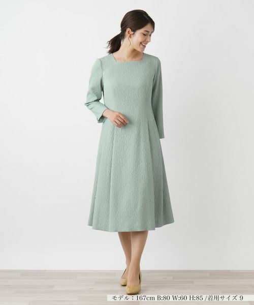 Leilian / レリアン ドレス | ストレッチスクエアネックワンピース | 詳細1